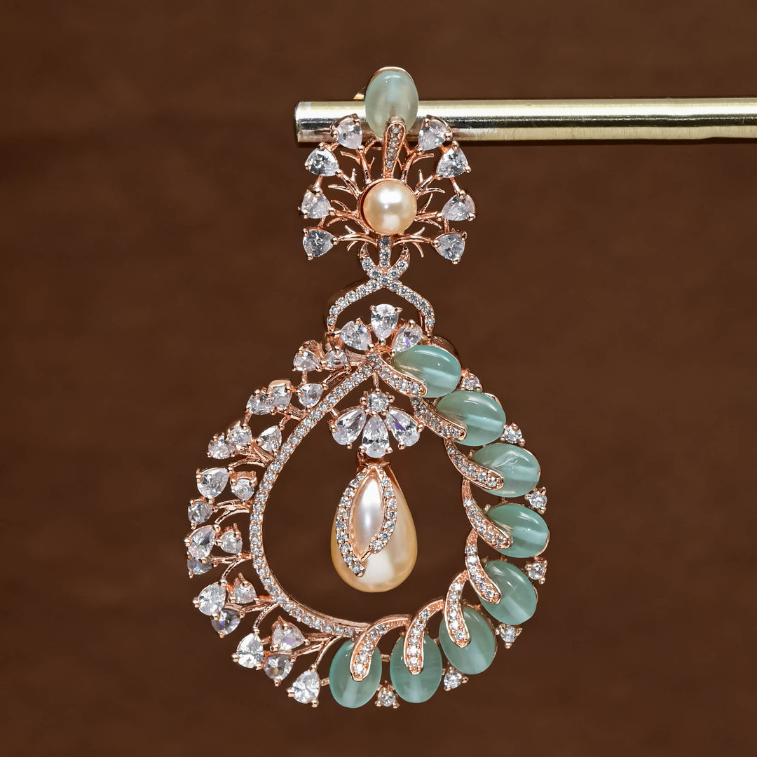 CZ Rose Gold Earrings