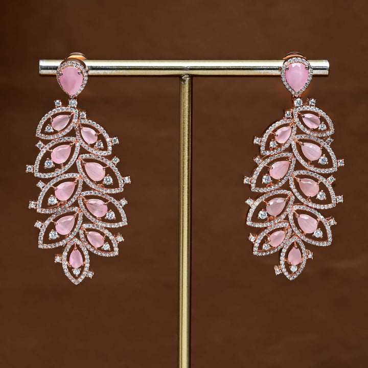 CZ Rose Gold Earrings