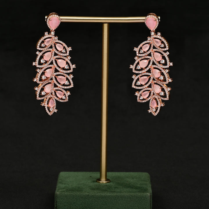 CZ Rose Gold Earrings