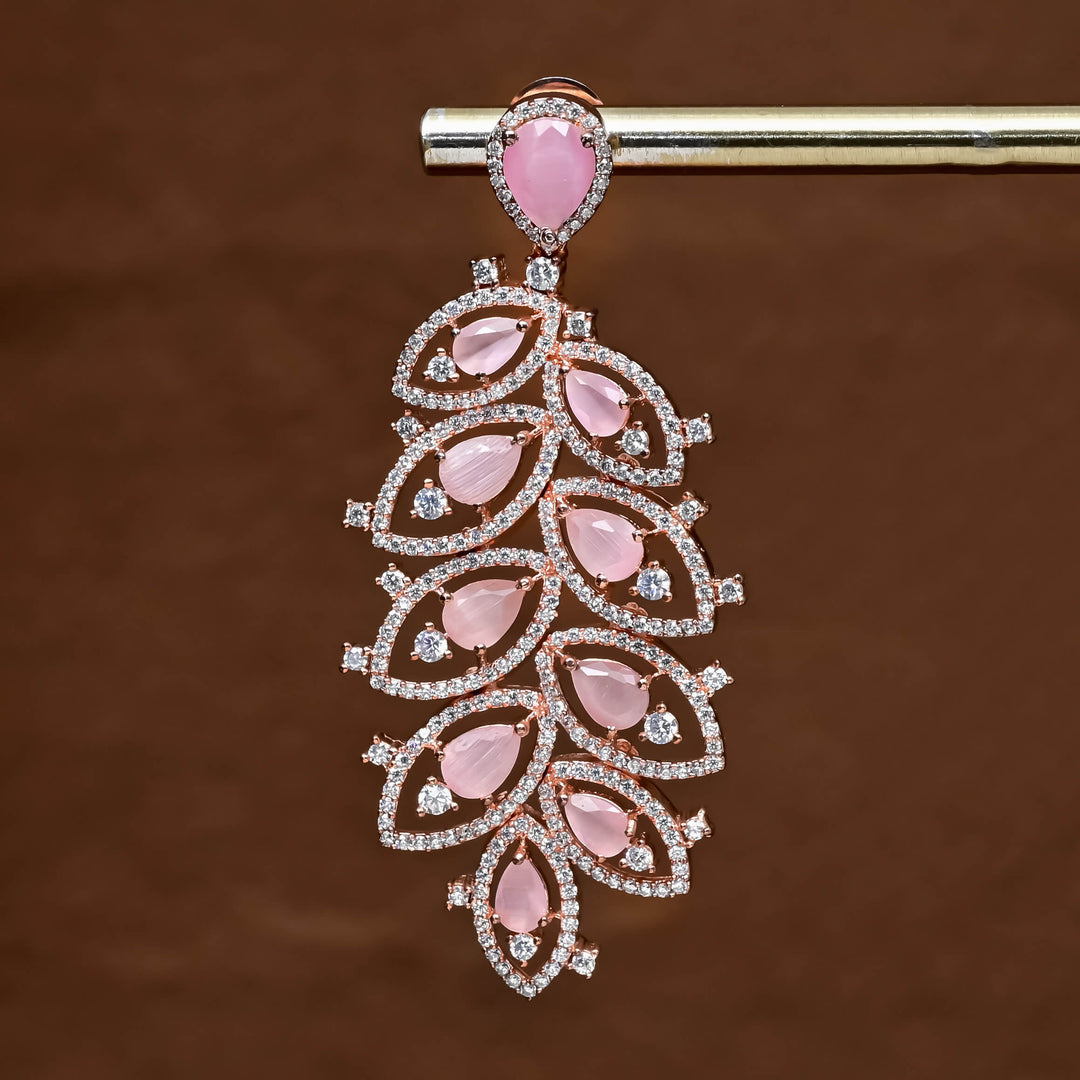 CZ Rose Gold Earrings
