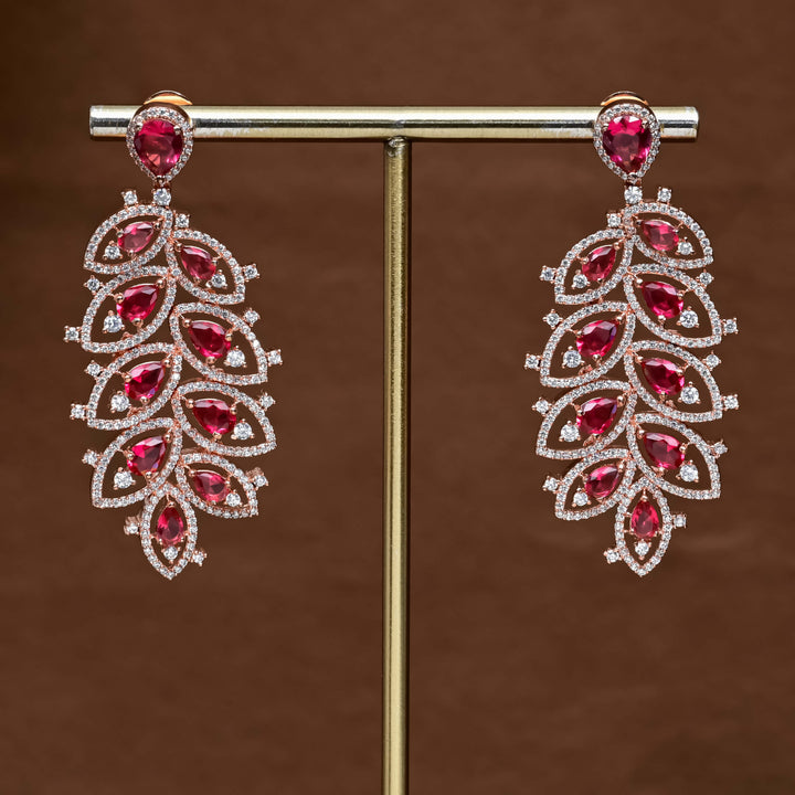 CZ Rose Gold Earrings