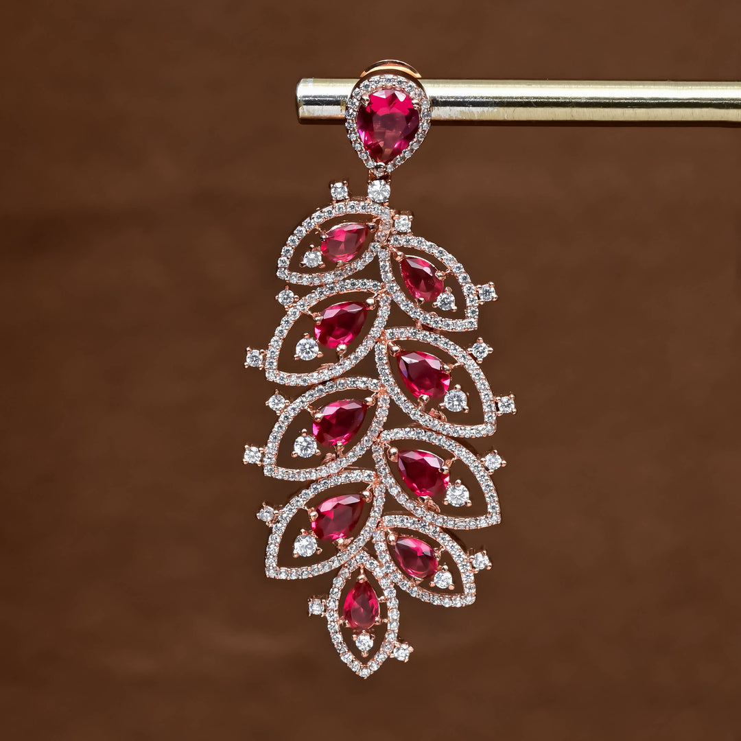 CZ Rose Gold Earrings
