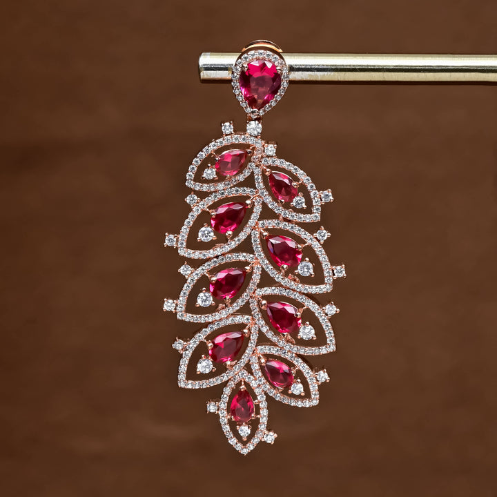 CZ Rose Gold Earrings