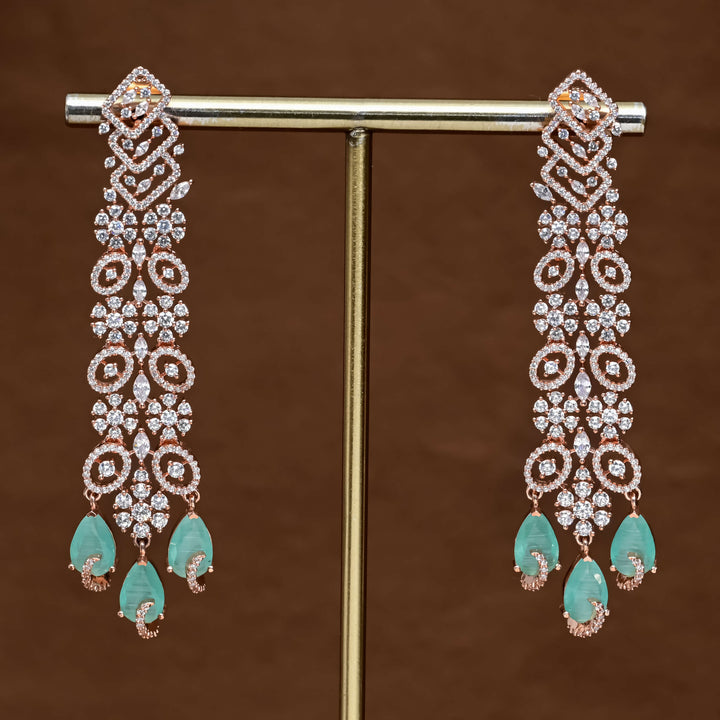 CZ Rose Gold Earrings