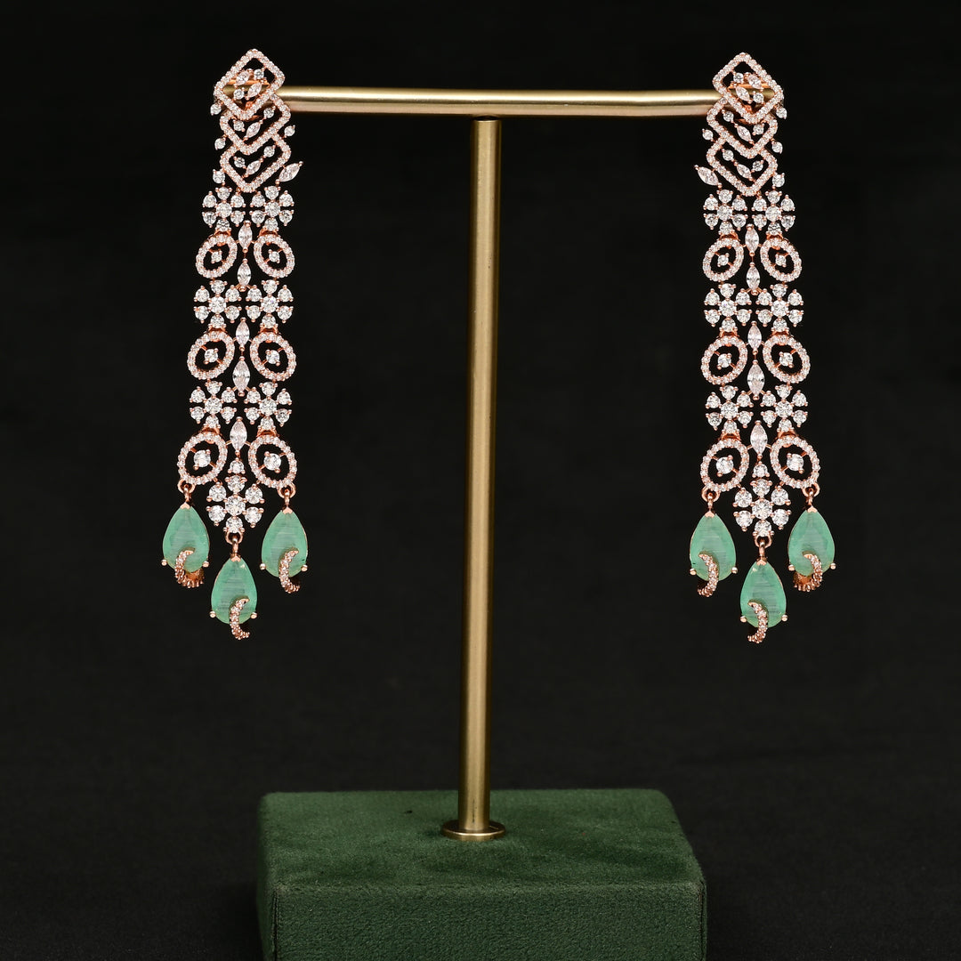 CZ Rose Gold Earrings