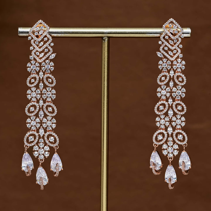 CZ Rose Gold Earrings