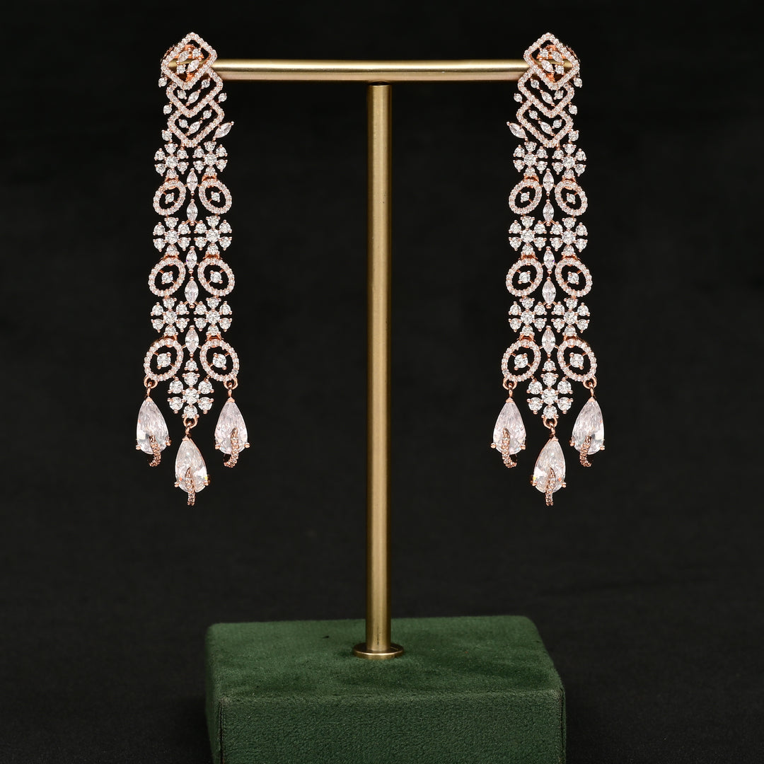 CZ Rose Gold Earrings