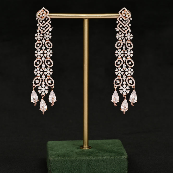 CZ Rose Gold Earrings