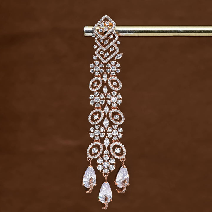 CZ Rose Gold Earrings