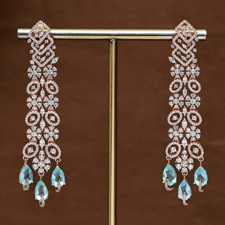 CZ Rose Gold Earrings