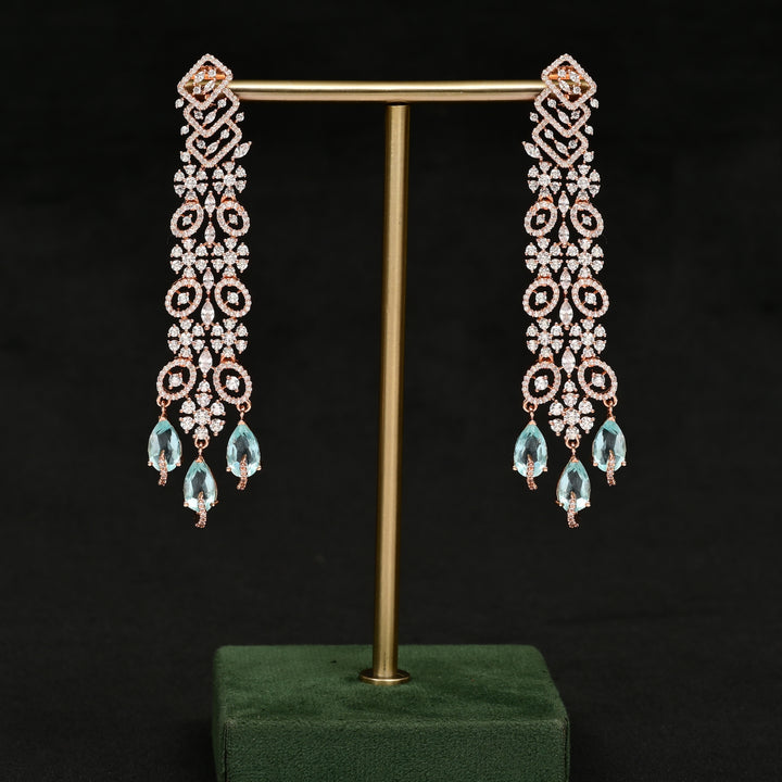 CZ Rose Gold Earrings