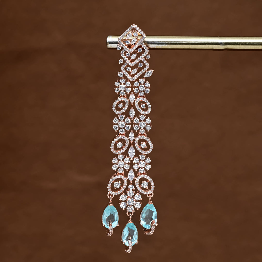 CZ Rose Gold Earrings