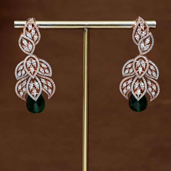 CZ Rose Gold Earrings