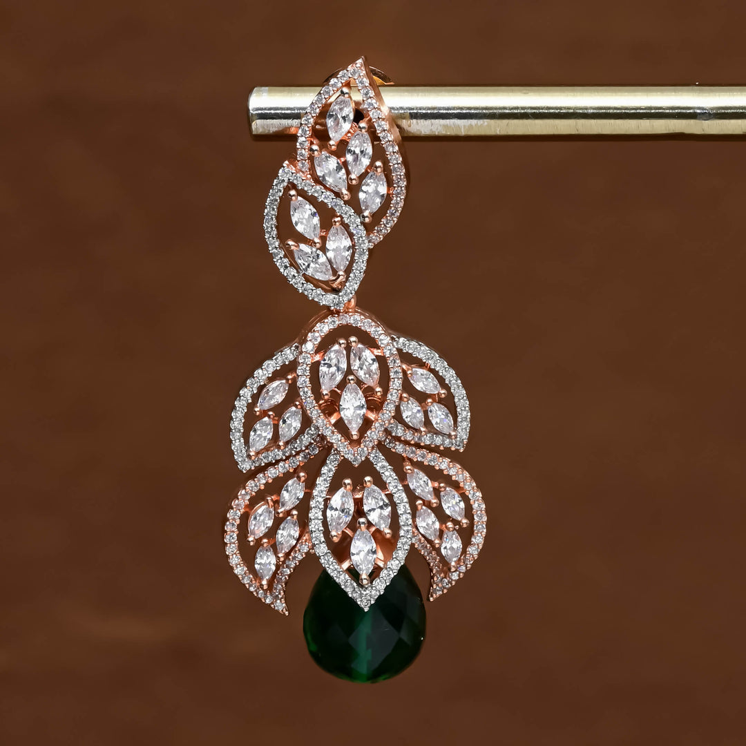 CZ Rose Gold Earrings