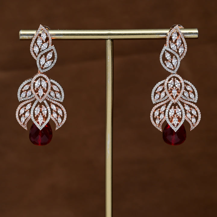 CZ Rose Gold Earrings