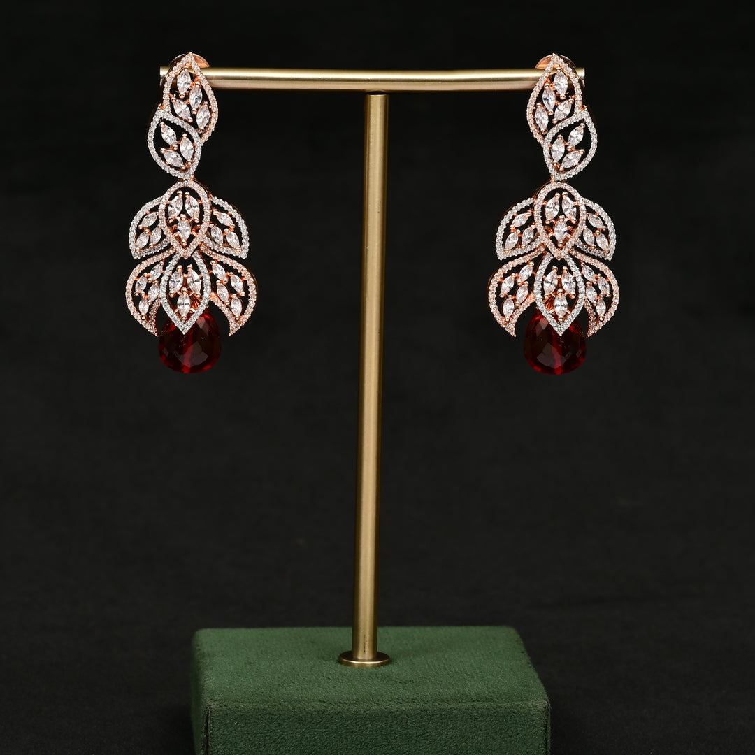 CZ Rose Gold Earrings