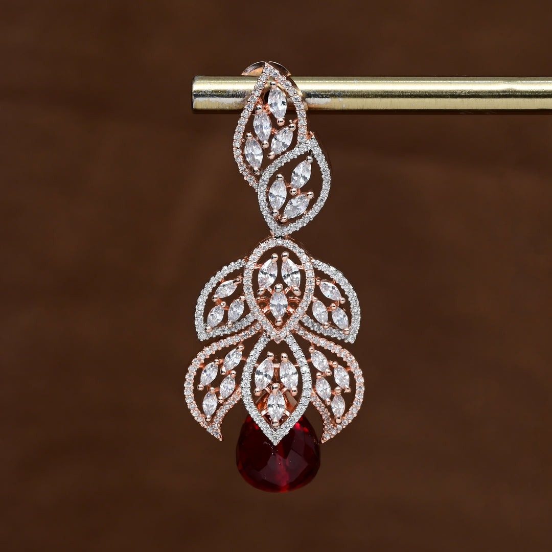 CZ Rose Gold Earrings