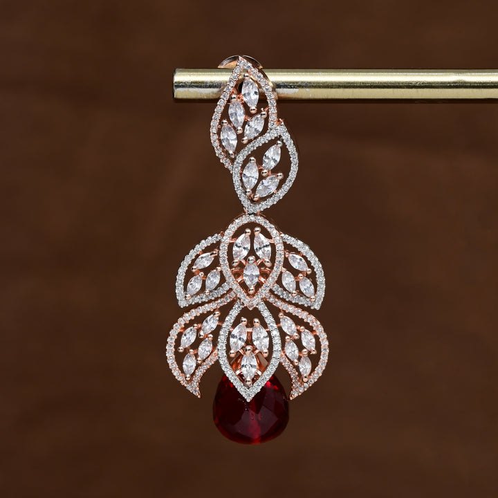 CZ Rose Gold Earrings