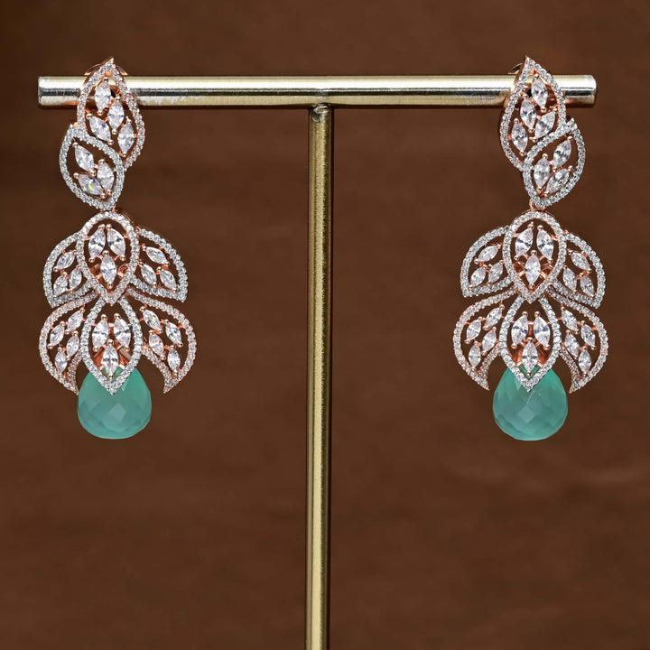 CZ Rose Gold Earrings