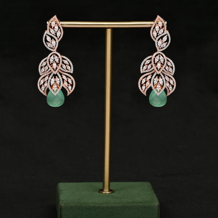 CZ Rose Gold Earrings