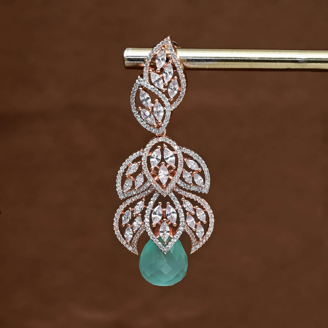 CZ Rose Gold Earrings