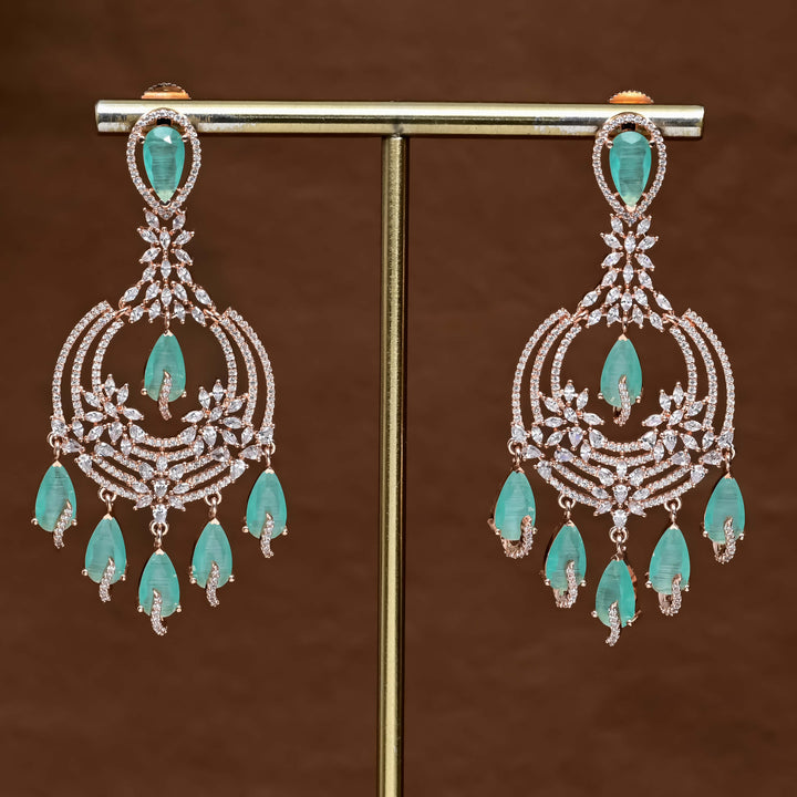 CZ Rose Gold Earrings