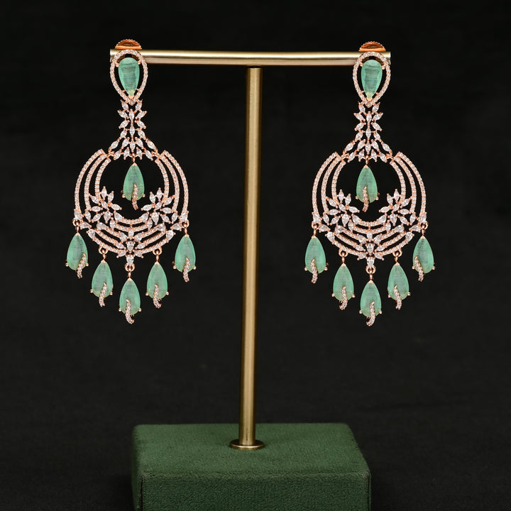 CZ Rose Gold Earrings