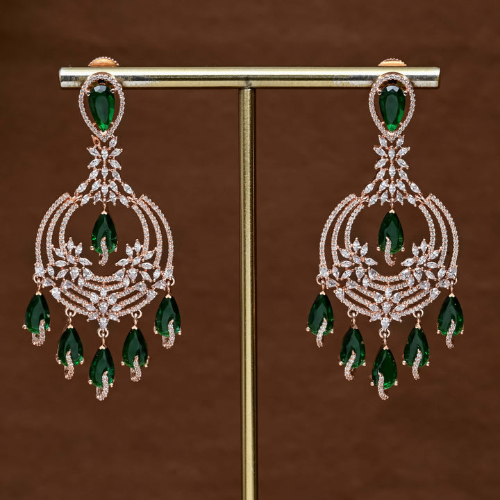 CZ Rose Gold Earrings