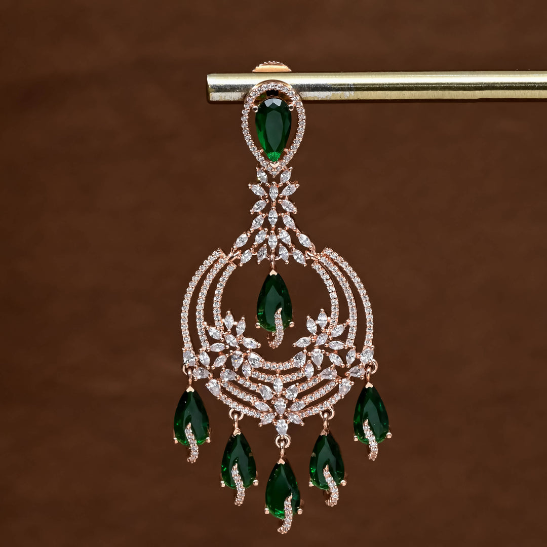 CZ Rose Gold Earrings