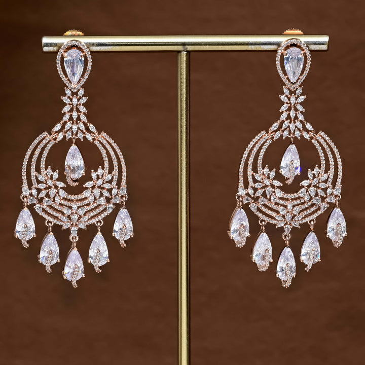 CZ Rose Gold Earrings