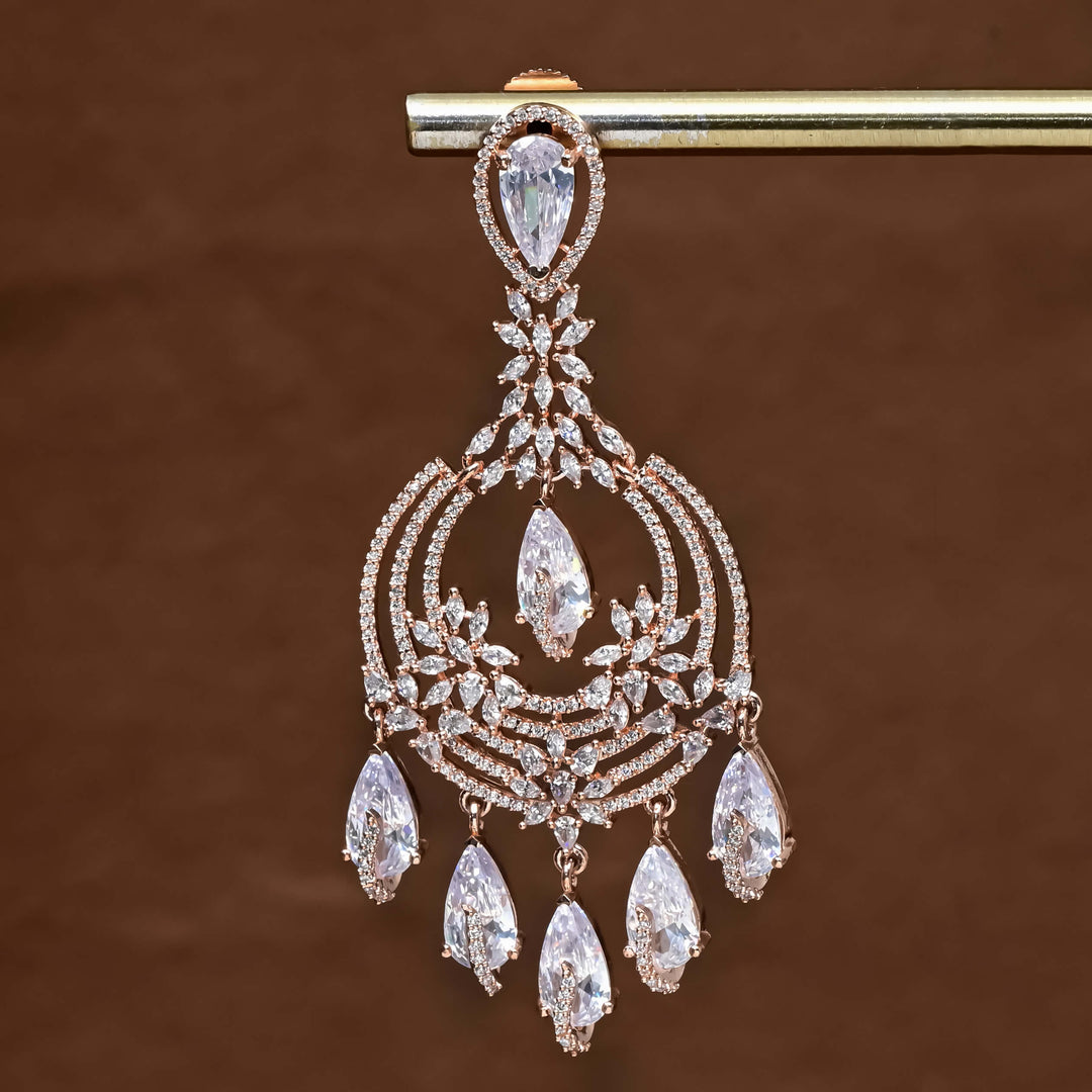 CZ Rose Gold Earrings