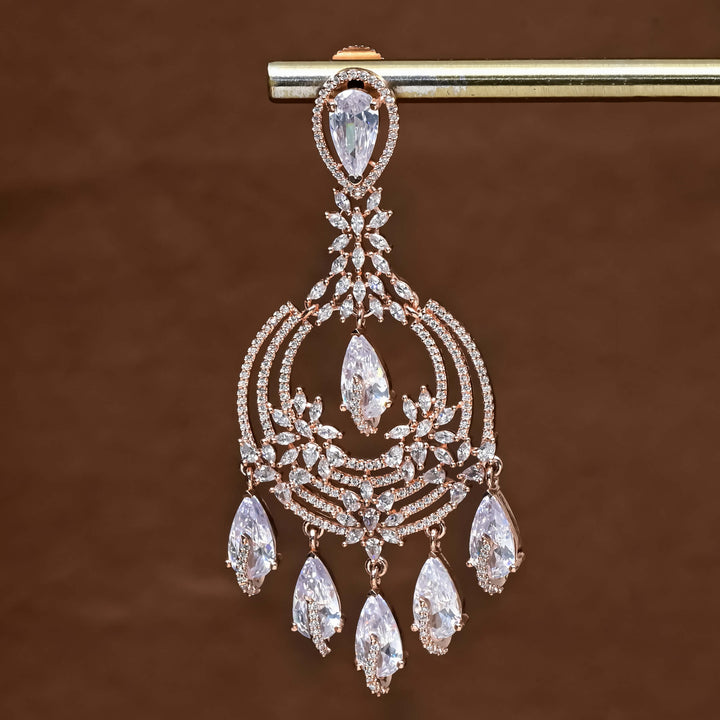 CZ Rose Gold Earrings