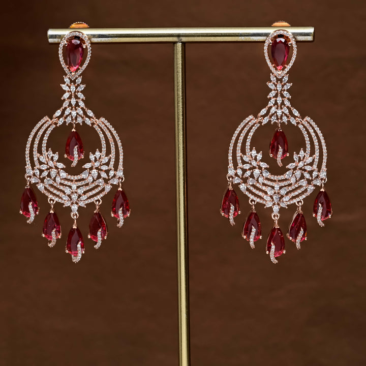 CZ Rose Gold Earrings