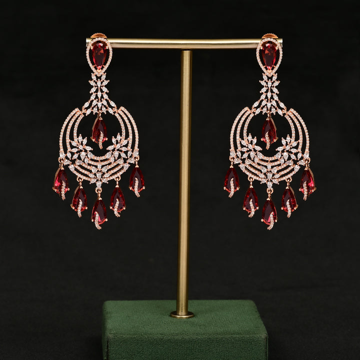 CZ Rose Gold Earrings