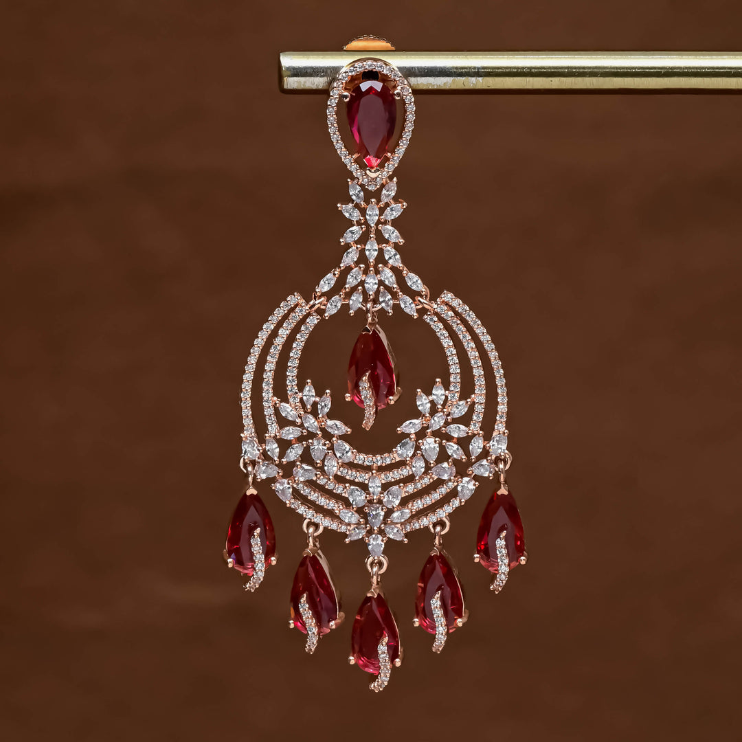 CZ Rose Gold Earrings