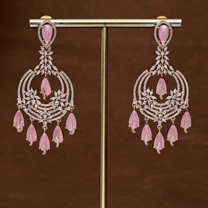 CZ Rose Gold Earrings