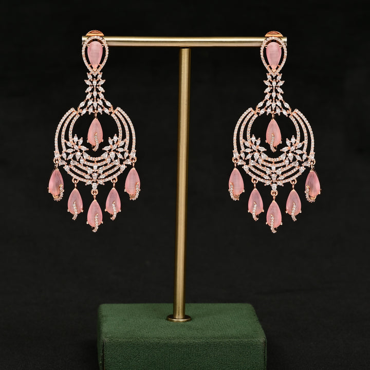 CZ Rose Gold Earrings