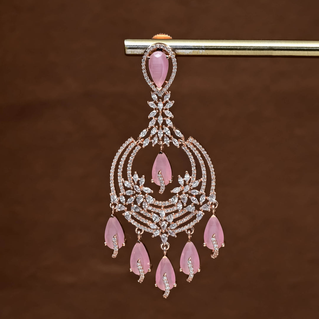 CZ Rose Gold Earrings