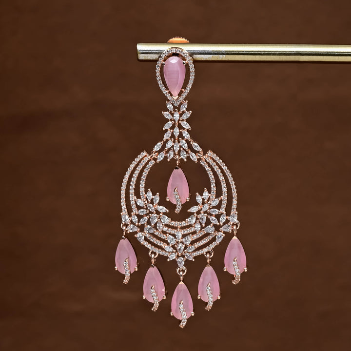 CZ Rose Gold Earrings