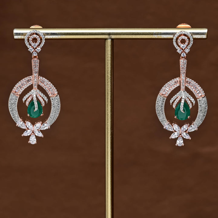 CZ Rose Gold Earrings