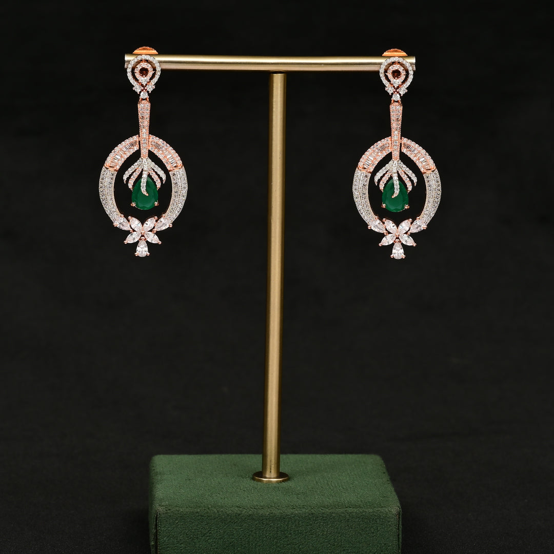 CZ Rose Gold Earrings