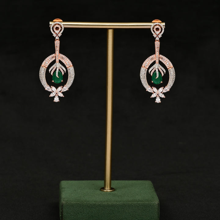 CZ Rose Gold Earrings