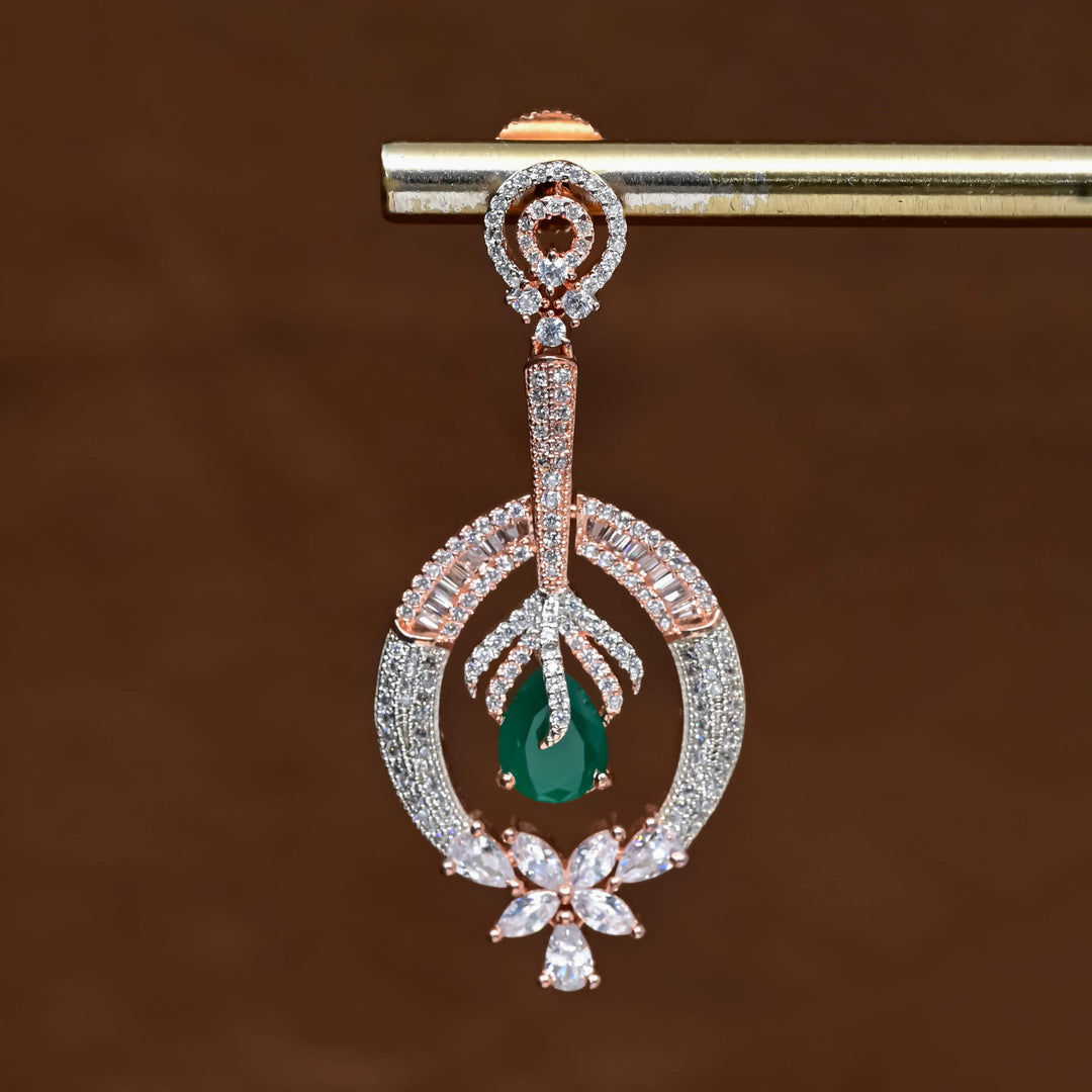 CZ Rose Gold Earrings