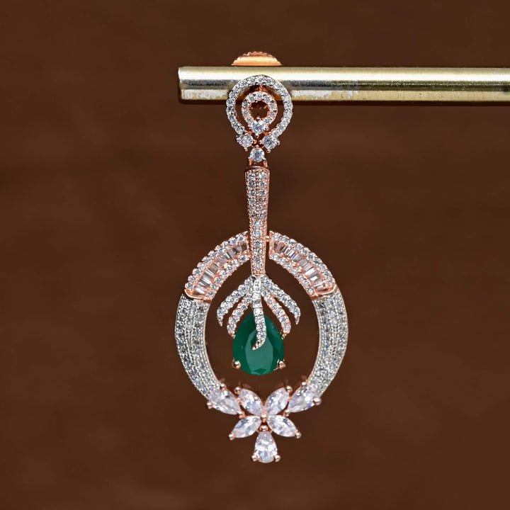 CZ Rose Gold Earrings