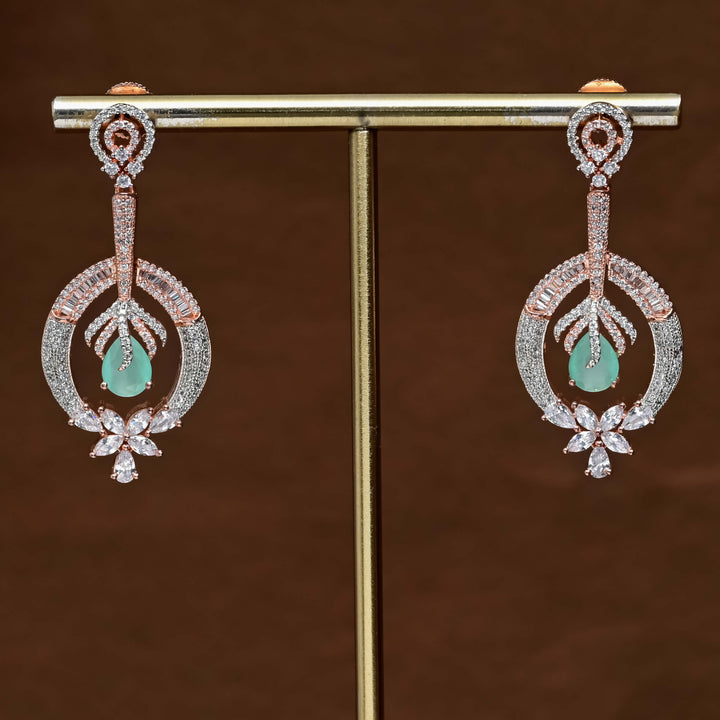 CZ Rose Gold Earrings