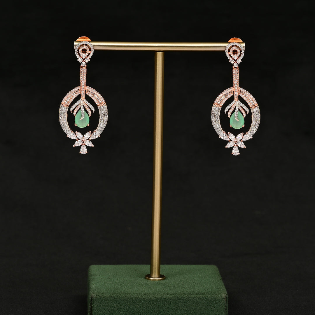 CZ Rose Gold Earrings