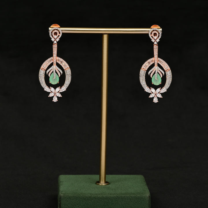 CZ Rose Gold Earrings