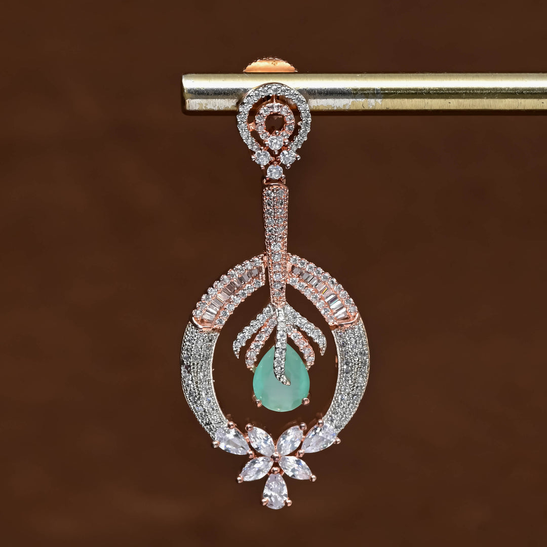 CZ Rose Gold Earrings