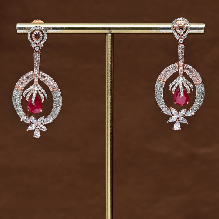 CZ Rose Gold Earrings