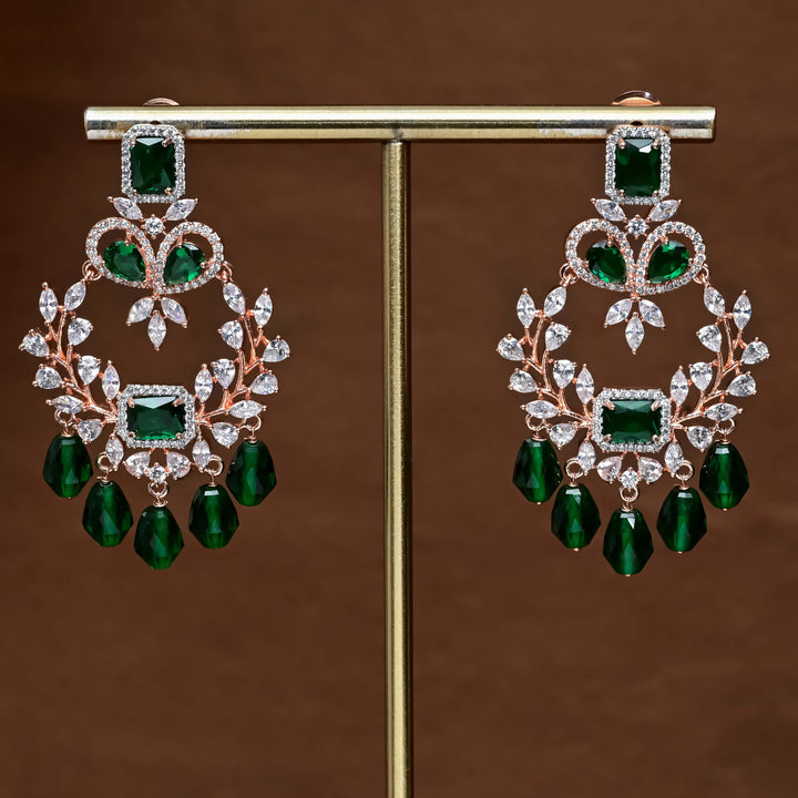 CZ Rose Gold Earrings